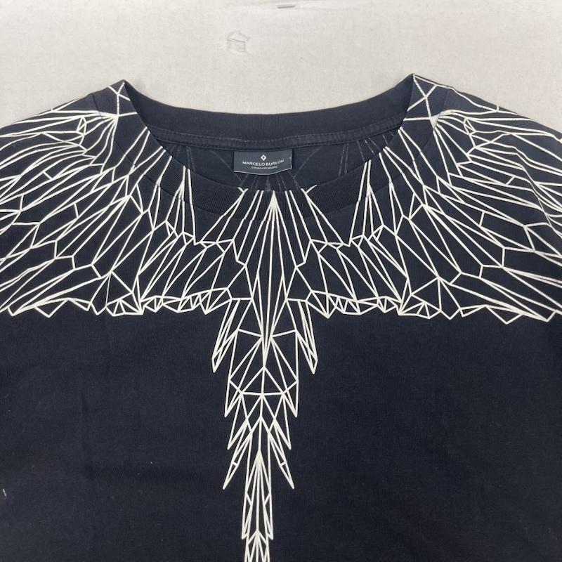 マルセロ・バーロン MARCELO BURLON Tシャツ 半袖 ウィング 翼 グラフィック プリント デザイン Tシャツ カットソー L 黒 / ブラック / black メンズ USED 古着 中古 50165688