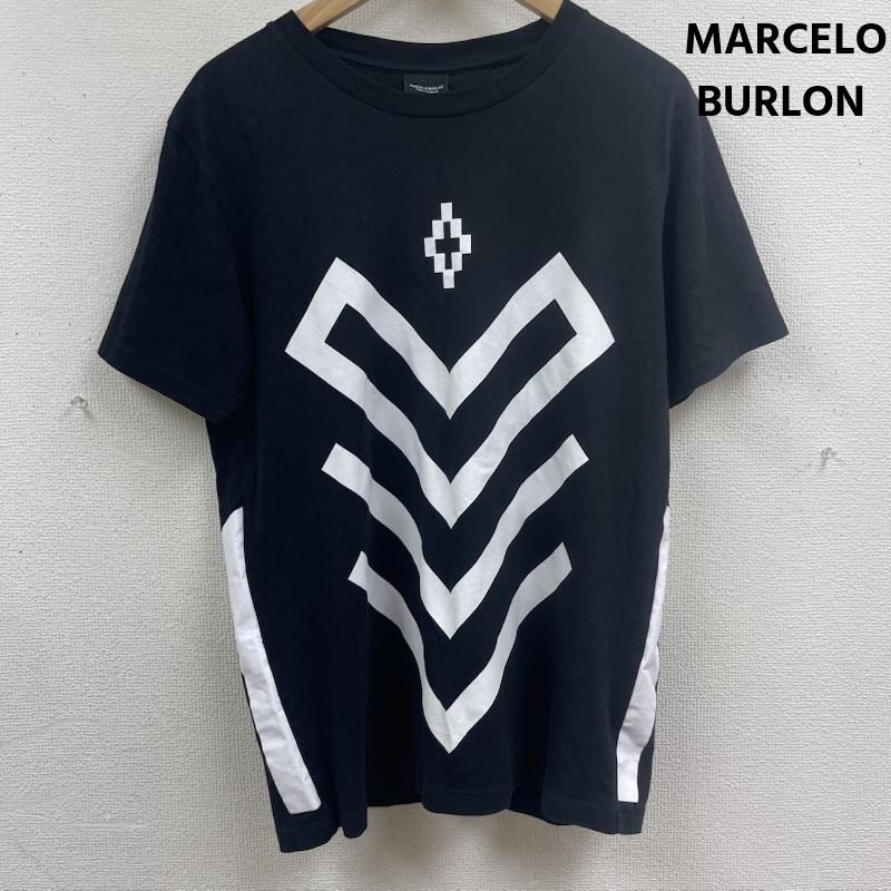 マルセロ・バーロン MARCELO BURLON Tシャツ 半袖 Armored Soul グラフィック ロゴ プリント Tシャツ カットソー XS 黒 / ブラック / black メンズ USED 古着 中古 50165690