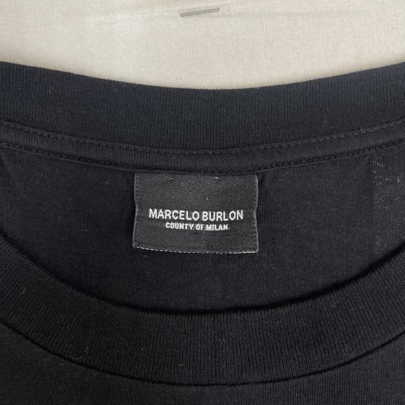 マルセロ・バーロン MARCELO BURLON Tシャツ 半袖 Armored Soul グラフィック ロゴ プリント Tシャツ カットソー XS 黒 / ブラック / black メンズ USED 古着 中古 50165690