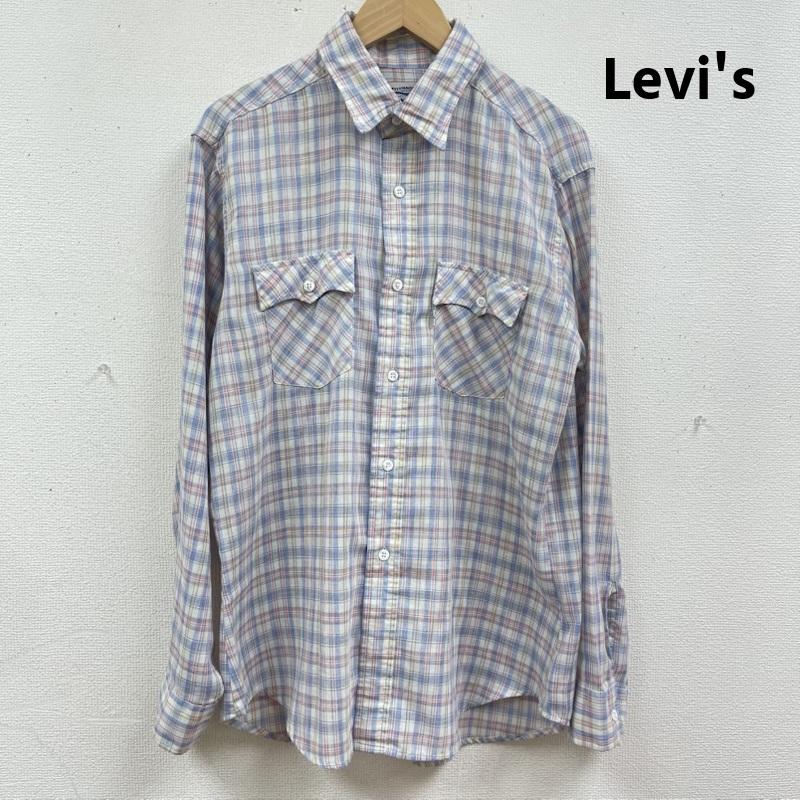 リーバイス Levi s シャツ、ブラウス 長袖 70s 80s ヴィンテージ 織りネーム チェック柄 長袖 カジュアル シャツ L マルチカラー / マルチカラー / multicolor メンズ USED 古着 中古 50165693