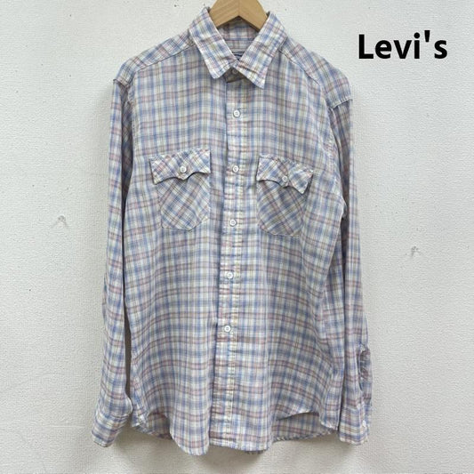 リーバイス Levi s シャツ、ブラウス 長袖 70s 80s ヴィンテージ 織りネーム チェック柄 長袖 カジュアル シャツ L マルチカラー / マルチカラー / multicolor メンズ USED 古着 中古 50165693