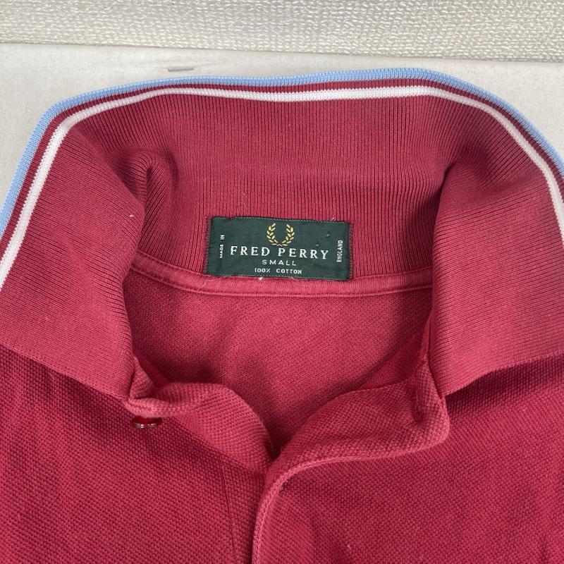 フレッドペリー FRED PERRY ポロシャツ 半袖 イングランド製 ヴィンテージ M12 ロゴ刺繡 半袖 ポロシャツ S 赤 / レッド / red メンズ USED 古着 中古 50165694