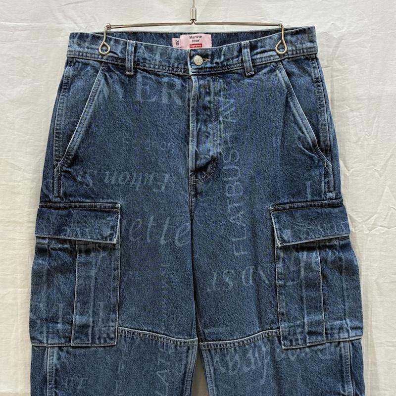 シュプリーム Supreme パンツ デニム、ジーンズ 24FW Martin Rose Denim Cargo Pants マーティンローズ コラボ デニム カーゴパンツ 30インチ メンズ USED 古着 中古 50165696