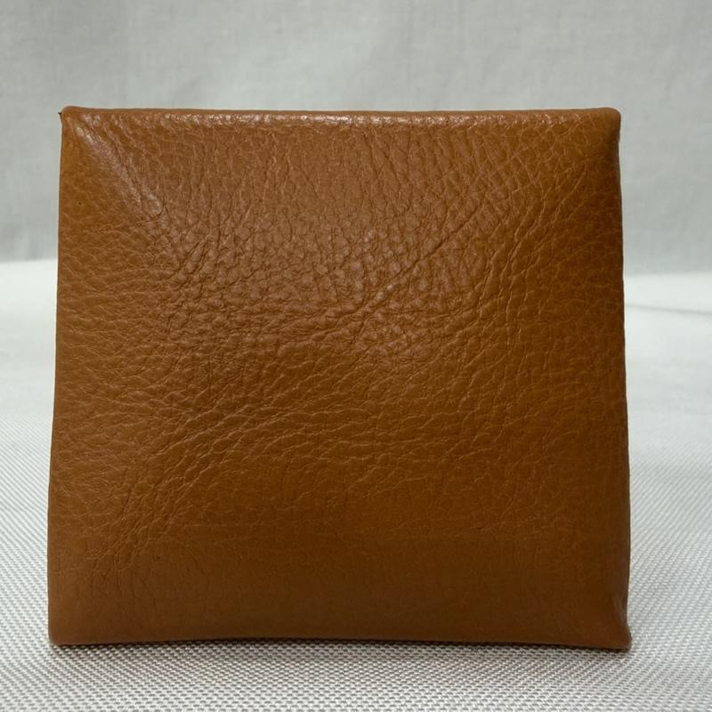 イルビゾンテ IL BISONTE 財布 コンパクト財布 コインパース スクエアレザーコインケース 54123-0-0241 45 ヤケヌメ - 無地 X ロゴ、文字 茶 / ブラウン / brown メンズ USED 古着 中古 50165698