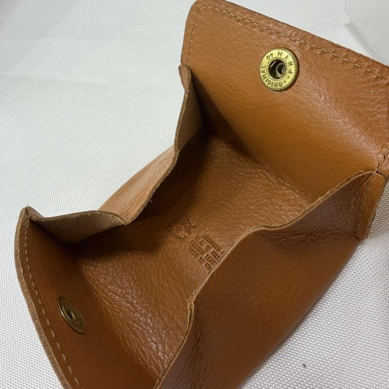 イルビゾンテ IL BISONTE 財布 コンパクト財布 コインパース スクエアレザーコインケース 54123-0-0241 45 ヤケヌメ - 無地 X ロゴ、文字 茶 / ブラウン / brown メンズ USED 古着 中古 50165698