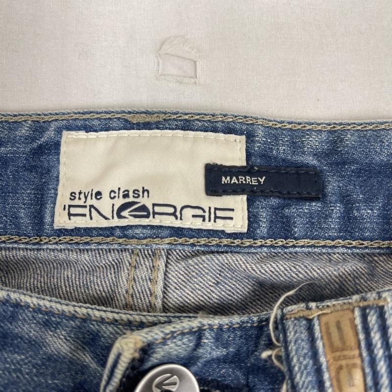 古着 USED パンツ デニム、ジーンズ ENERGIE MORRIS ダメージ加工 ストレート デニム ジーンズ 31インチ インディゴ / インディゴ / Indigo メンズ USED 古着 中古 50165702