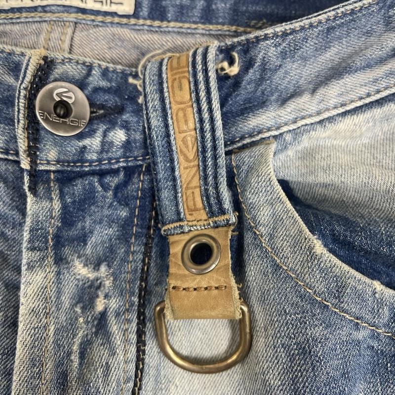 古着 USED パンツ デニム、ジーンズ ENERGIE MORRIS ダメージ加工 ストレート デニム ジーンズ 31インチ インディゴ / インディゴ / Indigo メンズ USED 古着 中古 50165702