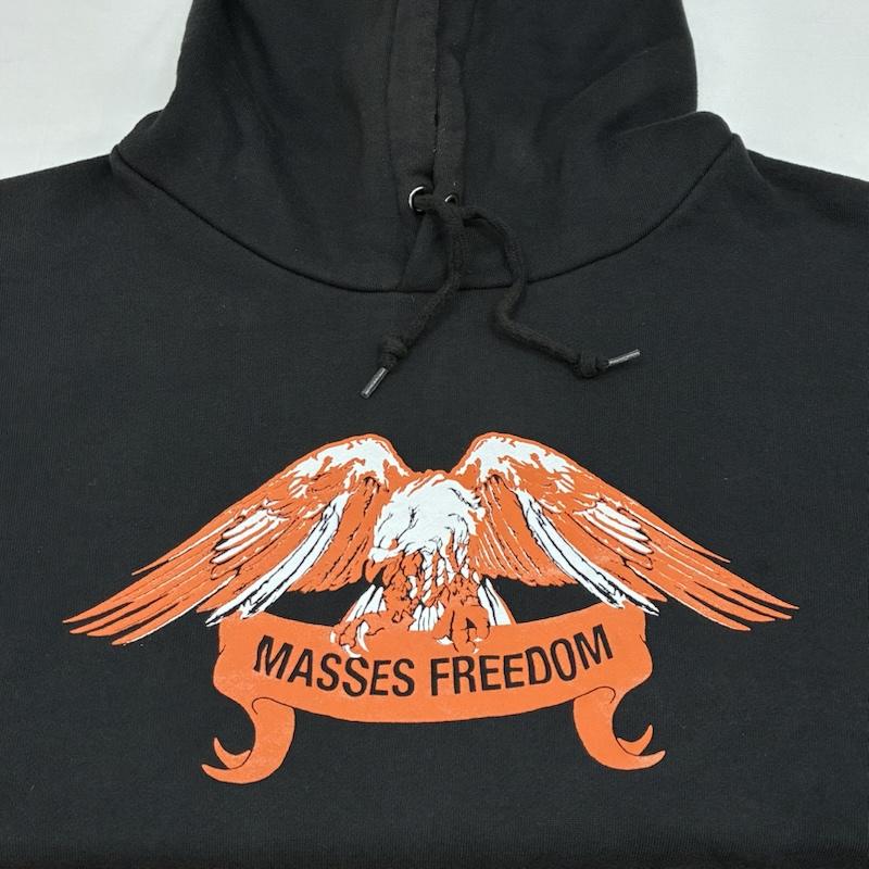 古着 USED パーカー 長袖 MASSES 24AW SWEAT HOODED FREEDOM WASH イーグル プリント プルオーバー パーカー ウォッシュ加工 S メンズ USED 古着 中古 50165703