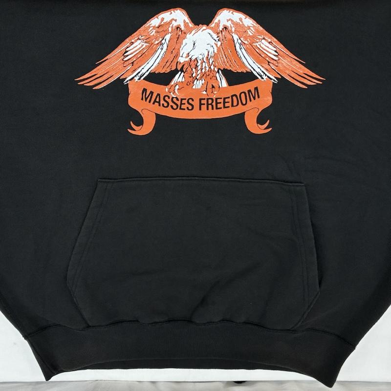 古着 USED パーカー 長袖 MASSES 24AW SWEAT HOODED FREEDOM WASH イーグル プリント プルオーバー パーカー ウォッシュ加工 S メンズ USED 古着 中古 50165703
