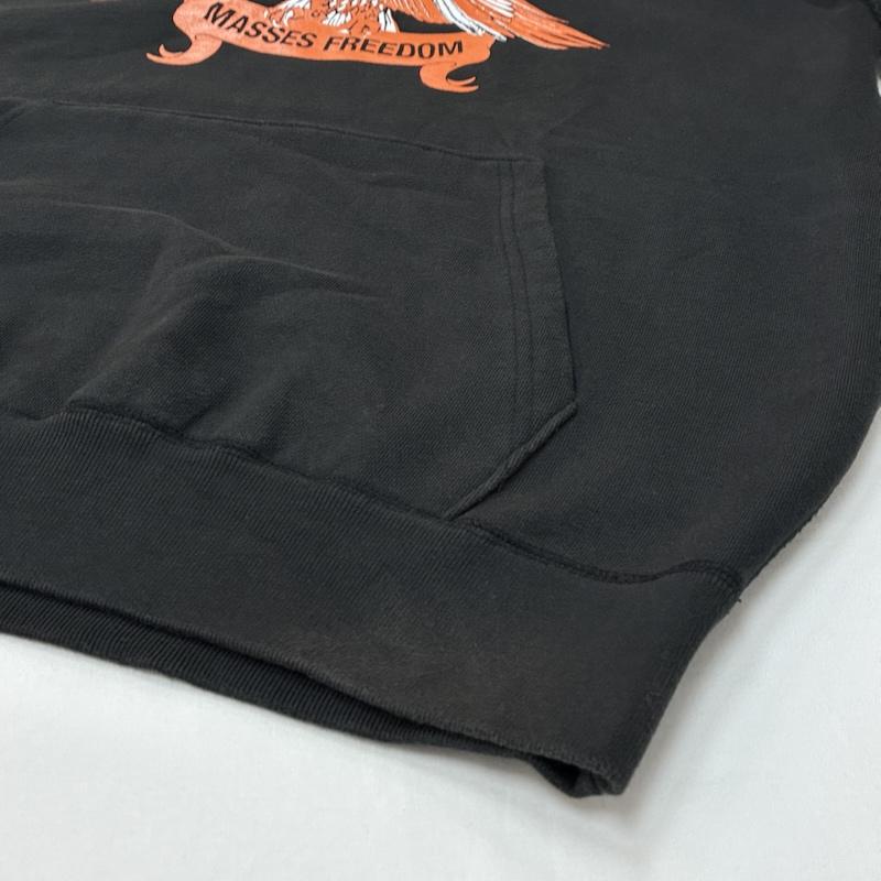 古着 USED パーカー 長袖 MASSES 24AW SWEAT HOODED FREEDOM WASH イーグル プリント プルオーバー パーカー ウォッシュ加工 S メンズ USED 古着 中古 50165703