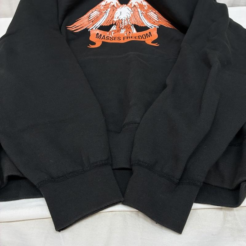 古着 USED パーカー 長袖 MASSES 24AW SWEAT HOODED FREEDOM WASH イーグル プリント プルオーバー パーカー ウォッシュ加工 S メンズ USED 古着 中古 50165703