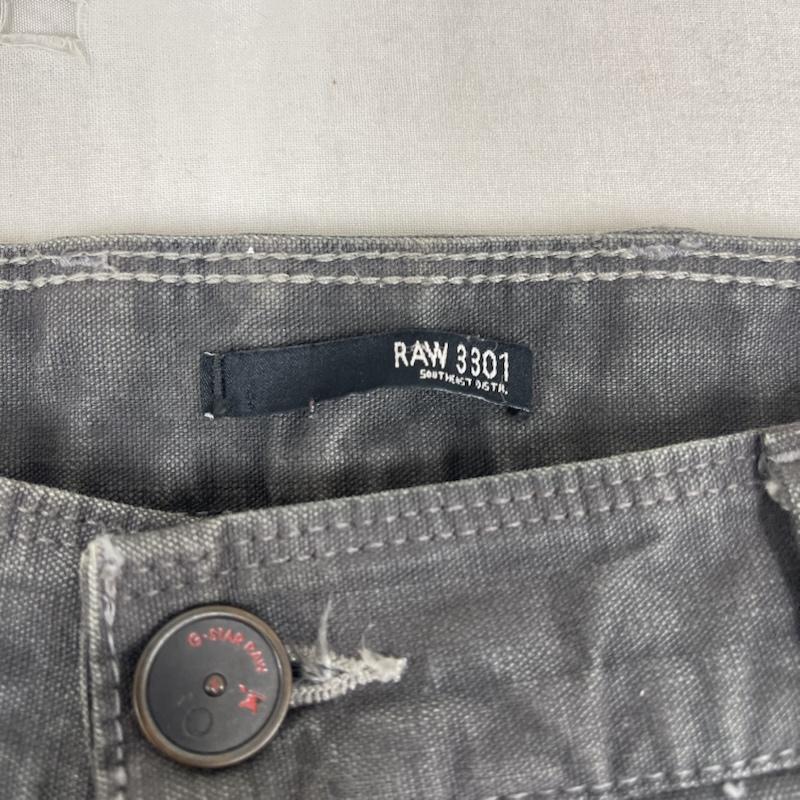 ジースターロゥ G-STAR RAW パンツ デニム、ジーンズ RILEY LOOSE TAPERED ボタンフライ 立体 デニム パンツ 50583.2555.877 31インチ ダークグレー / ダークグレー / メンズ USED 古着 中古 50165704
