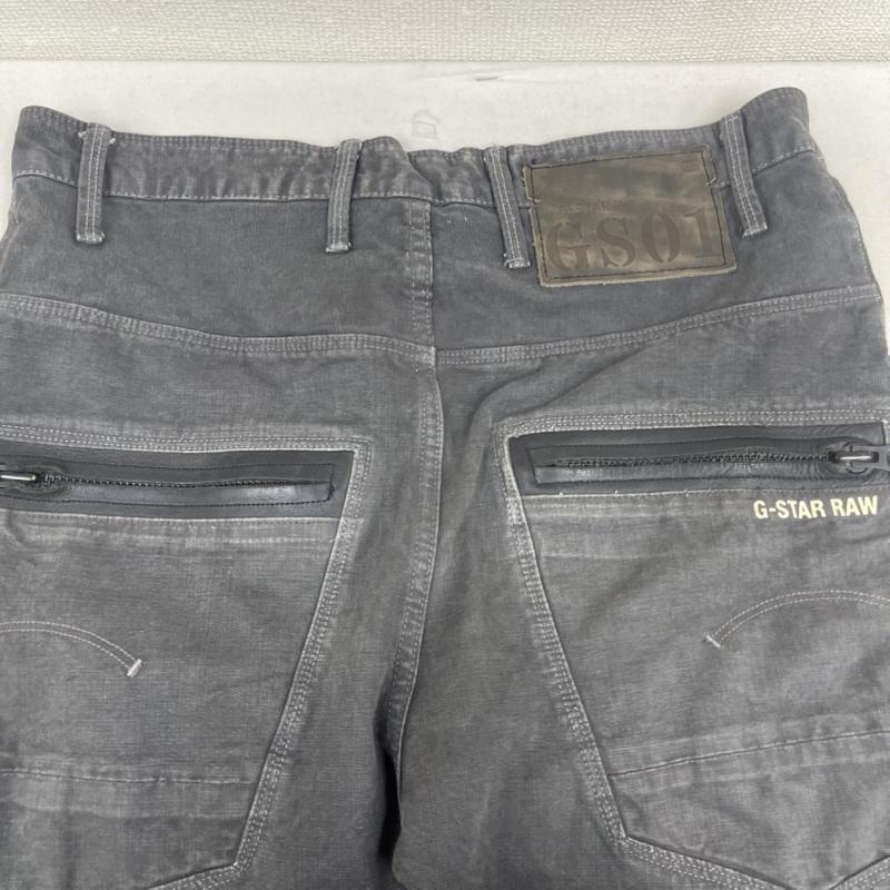 ジースターロゥ G-STAR RAW パンツ デニム、ジーンズ RILEY LOOSE TAPERED ボタンフライ 立体 デニム パンツ 50583.2555.877 31インチ ダークグレー / ダークグレー / メンズ USED 古着 中古 50165704