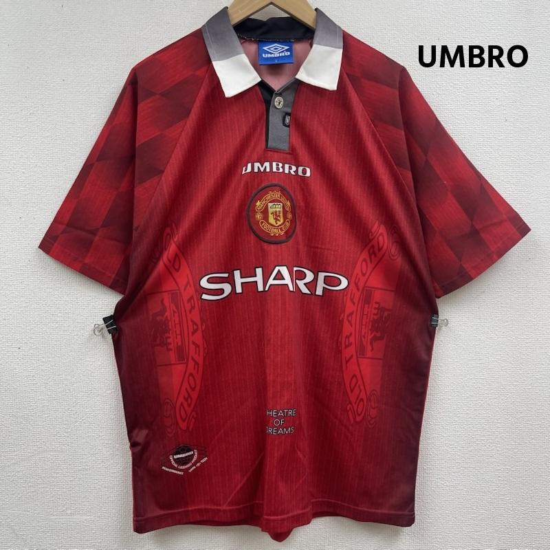 アンブロ UMBRO Tシャツ 半袖 90s SHARP マンチェスター ユナイテッドFC ヴィンテージ ユニフォーム ゲーム シャツ 赤 / レッド / red メンズ USED 古着 中古 50165710