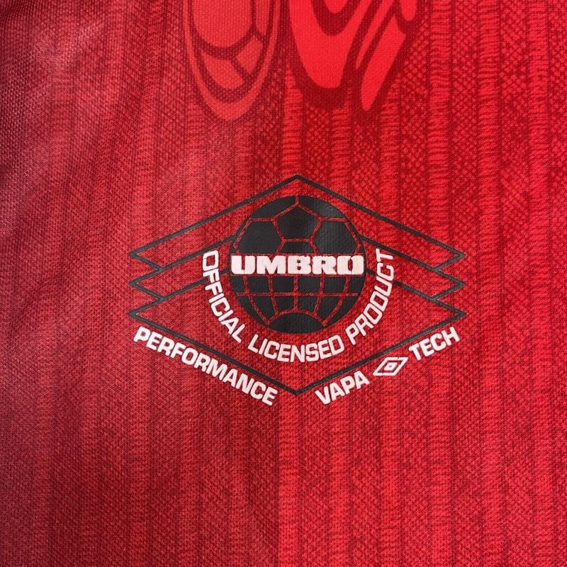 アンブロ UMBRO Tシャツ 半袖 90s SHARP マンチェスター ユナイテッドFC ヴィンテージ ユニフォーム ゲーム シャツ 赤 / レッド / red メンズ USED 古着 中古 50165710