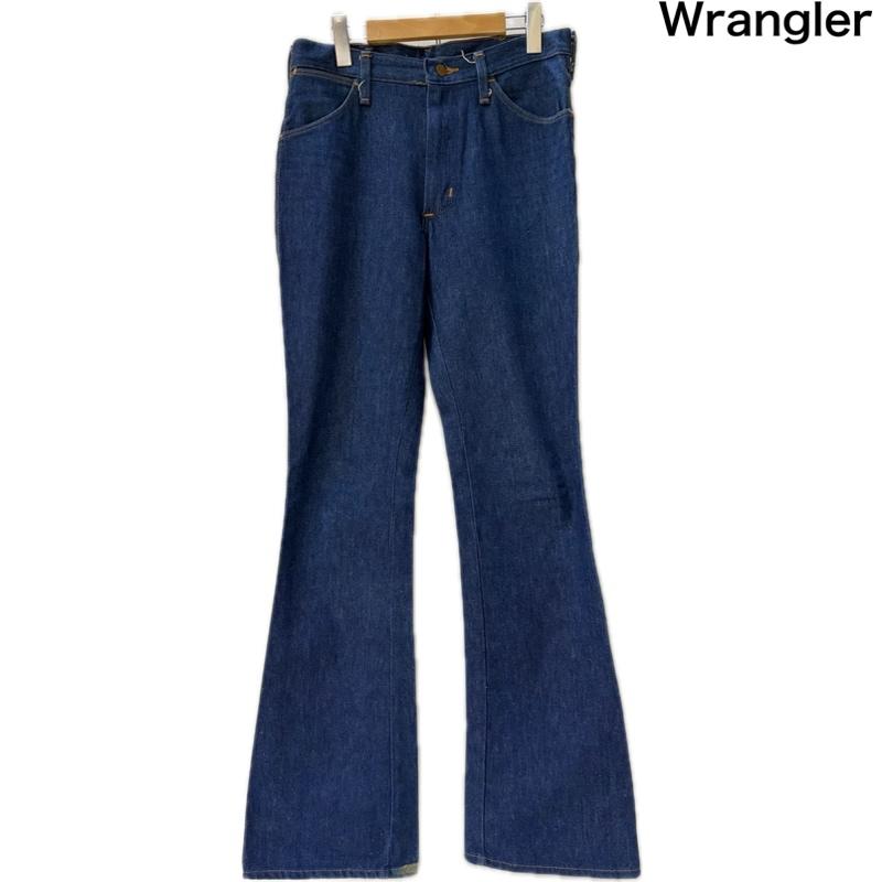 ラングラー Wrangler パンツ デニム、ジーンズ 70s USA製 ラングラー フレアデニムパンツ indigo blue TALONジップ 31×36 - 無地 インディゴ / インディゴ / Indigo メンズ USED 古着 中古 50165713