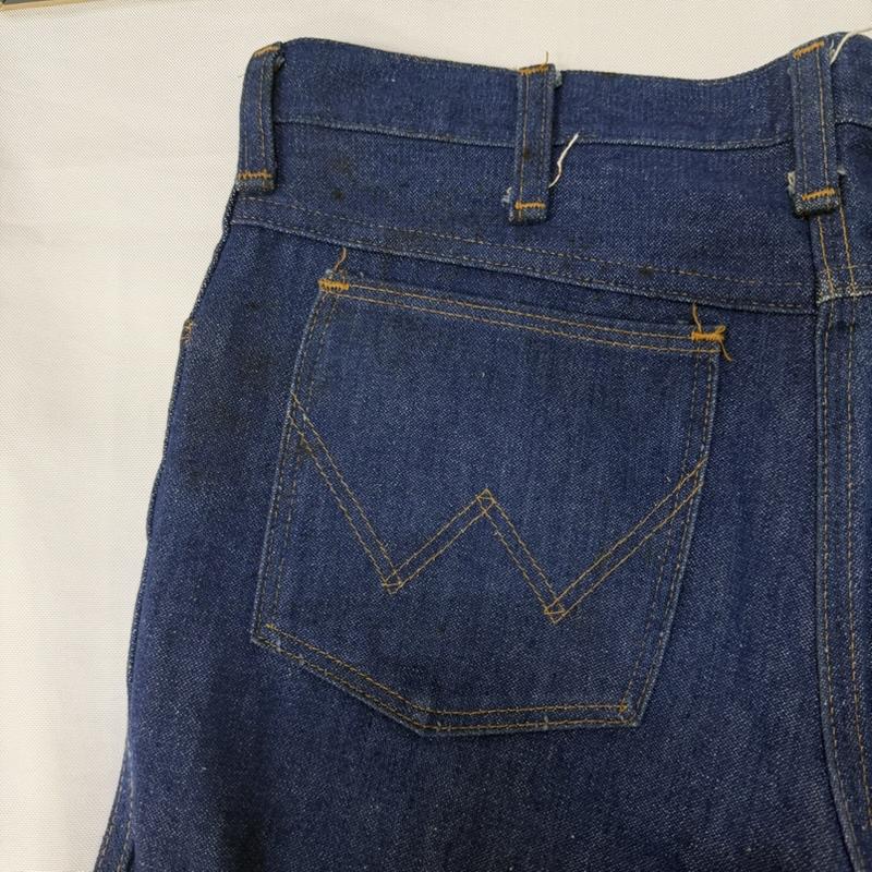 ラングラー Wrangler パンツ デニム、ジーンズ 70s USA製 ラングラー フレアデニムパンツ indigo blue TALONジップ 31×36 - 無地 インディゴ / インディゴ / Indigo メンズ USED 古着 中古 50165713