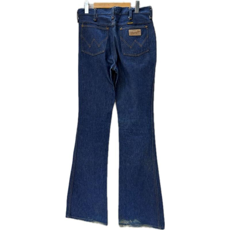 ラングラー Wrangler パンツ デニム、ジーンズ 70s USA製 ラングラー フレアデニムパンツ indigo blue TALONジップ 31×36 - 無地 インディゴ / インディゴ / Indigo メンズ USED 古着 中古 50165713