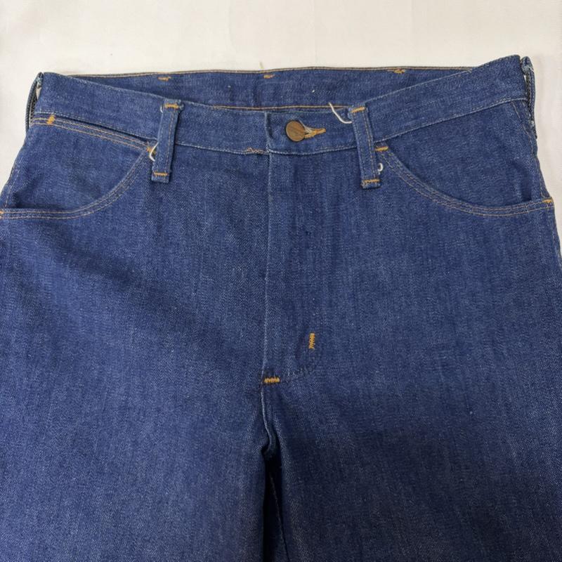 ラングラー Wrangler パンツ デニム、ジーンズ 70s USA製 ラングラー フレアデニムパンツ indigo blue TALONジップ 31×36 - 無地 インディゴ / インディゴ / Indigo メンズ USED 古着 中古 50165713