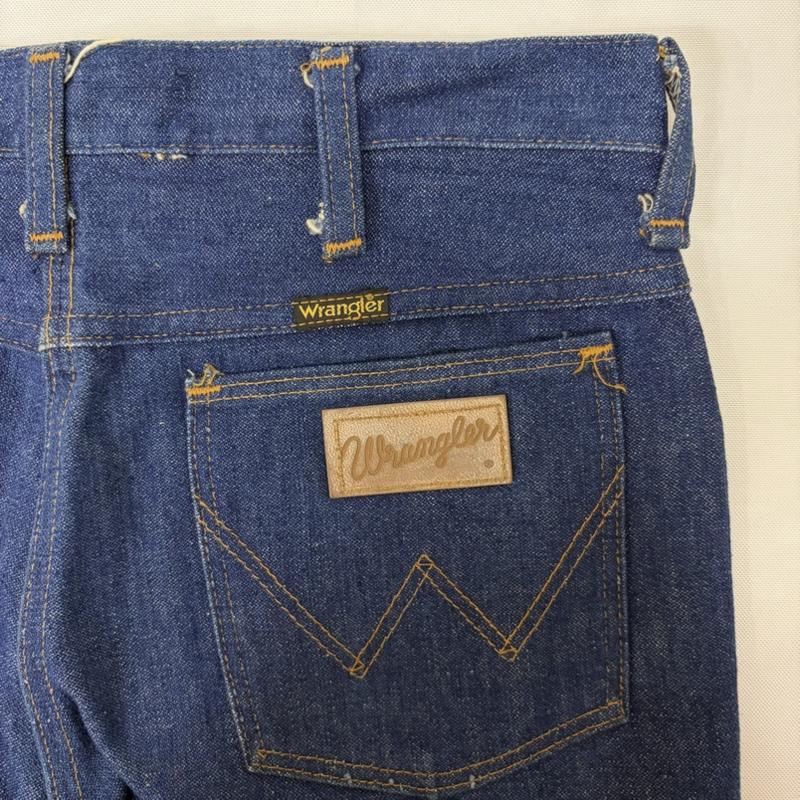 ラングラー Wrangler パンツ デニム、ジーンズ 70s USA製 ラングラー フレアデニムパンツ indigo blue TALONジップ 31×36 - 無地 インディゴ / インディゴ / Indigo メンズ USED 古着 中古 50165713