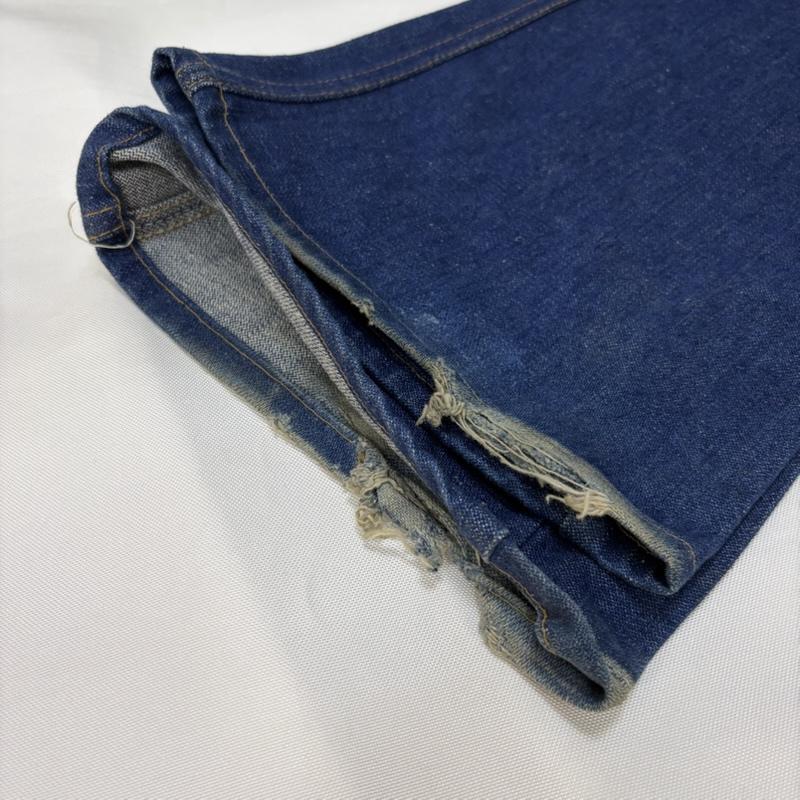 ラングラー Wrangler パンツ デニム、ジーンズ 70s USA製 ラングラー フレアデニムパンツ indigo blue TALONジップ 31×36 - 無地 インディゴ / インディゴ / Indigo メンズ USED 古着 中古 50165713