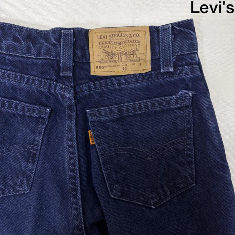 リーバイス Levi s パンツ デニム、ジーンズ USA製 550 relaxed fit / slim YOUTH12 - インディゴ / インディゴ / Indigo ボーイズ USED 古着 中古 50165714