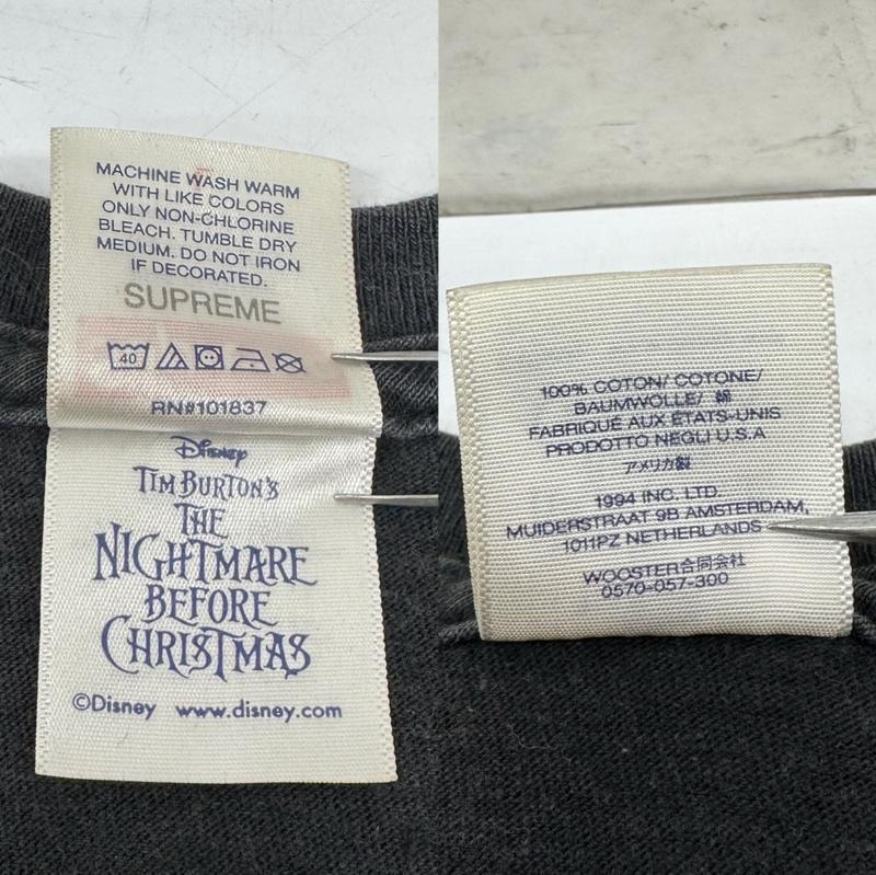 シュプリーム Supreme Tシャツ 半袖 23AW The Nightmare Before Christmas Skeleton Tee プリント Tシャツ L 黒 / ブラック / black メンズ USED 古着 中古 50165717