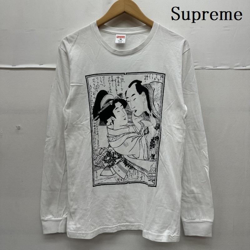 シュプリーム Supreme Tシャツ 長袖 16SS Sasquatchfabrix Shunga L/S Tee 春画 プリント ロング スリーブ Tシャツ ロンT S 白 / ホワイト / white メンズ USED 古着 中古 50165723