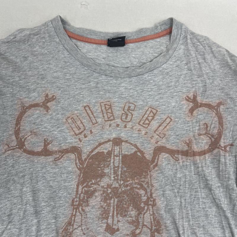 ディーゼル DIESEL Tシャツ 半袖 ヴィンテージ調 グラフィックアート Tシャツ カットソー L 灰 / グレー / gray メンズ USED 古着 中古 50165725