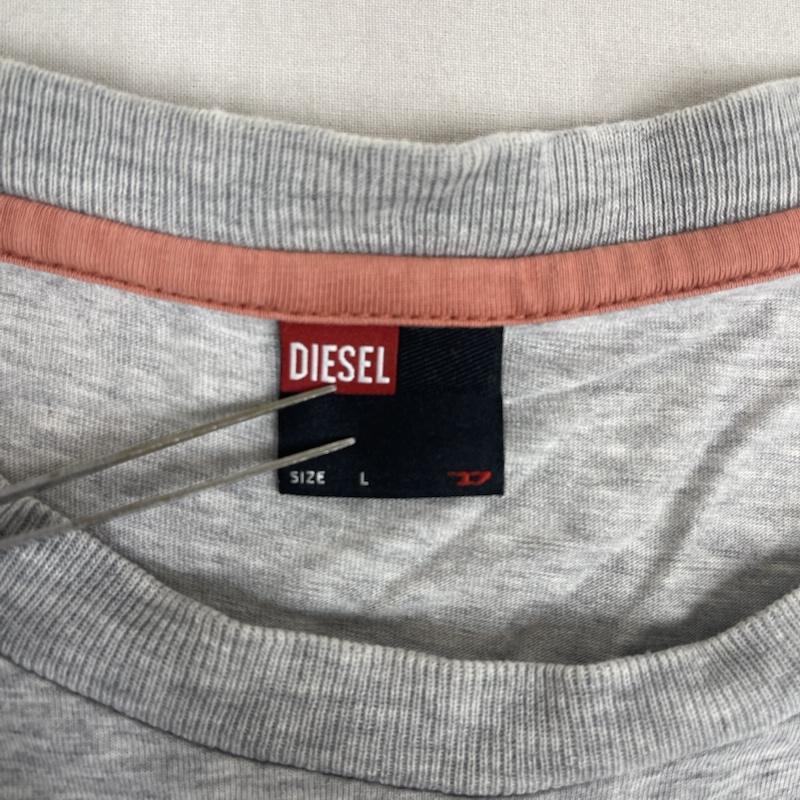 ディーゼル DIESEL Tシャツ 半袖 ヴィンテージ調 グラフィックアート Tシャツ カットソー L 灰 / グレー / gray メンズ USED 古着 中古 50165725