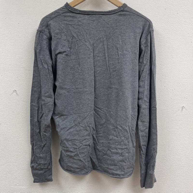 ディーゼル DIESEL Tシャツ 長袖 ロゴ刺繍 長袖 Vネック ロンT カットソー S 灰 / グレー / gray メンズ USED 古着 中古 50165726