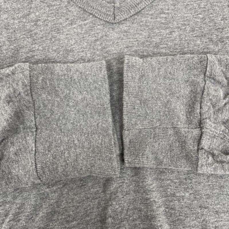 ディーゼル DIESEL Tシャツ 長袖 ロゴ刺繍 長袖 Vネック ロンT カットソー S 灰 / グレー / gray メンズ USED 古着 中古 50165726
