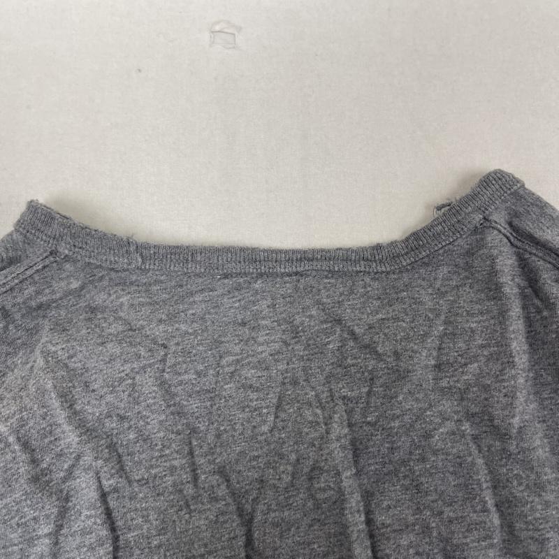 ディーゼル DIESEL Tシャツ 長袖 ロゴ刺繍 長袖 Vネック ロンT カットソー S 灰 / グレー / gray メンズ USED 古着 中古 50165726