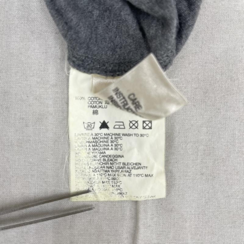 ディーゼル DIESEL Tシャツ 長袖 ロゴ刺繍 長袖 Vネック ロンT カットソー S 灰 / グレー / gray メンズ USED 古着 中古 50165726
