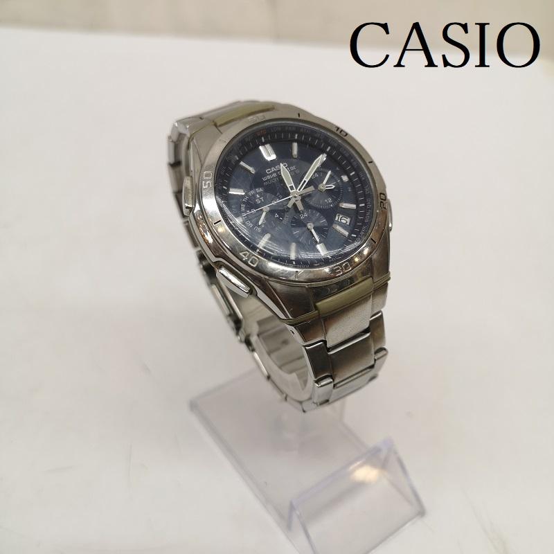 カシオ CASIO 腕時計 アナログ（クォーツ式） WAVE CEPTOR ウェーブセプター マルチバンド6 WVQ-M410 アナログ 電波 ソーラー 腕時計 - 銀 / シルバー / silver color メンズ USED 古着 中古 50165728