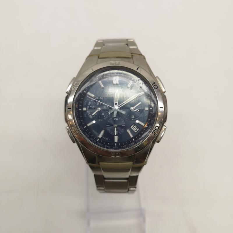カシオ CASIO 腕時計 アナログ（クォーツ式） WAVE CEPTOR ウェーブセプター マルチバンド6 WVQ-M410 アナログ 電波 ソーラー 腕時計 - 銀 / シルバー / silver color メンズ USED 古着 中古 50165728