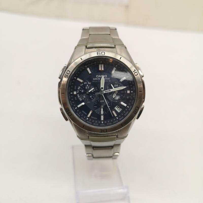 カシオ CASIO 腕時計 アナログ（クォーツ式） WAVE CEPTOR ウェーブセプター マルチバンド6 WVQ-M410 アナログ 電波 ソーラー 腕時計 - 銀 / シルバー / silver color メンズ USED 古着 中古 50165729