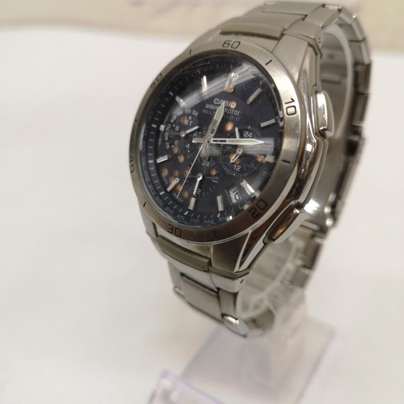 カシオ CASIO 腕時計 アナログ（クォーツ式） WAVE CEPTOR ウェーブセプター マルチバンド6 WVQ-M410 アナログ 電波 ソーラー 腕時計 - 銀 / シルバー / silver color メンズ USED 古着 中古 50165729