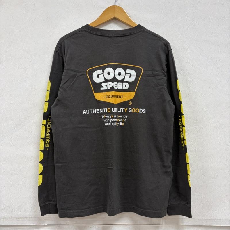 グッドスピード GOOD SPEED Tシャツ 長袖 両面 ロゴ プリント 長袖 Tシャツ ロンT ストリート M ロゴ、文字 X プリント チャコールグレー / チャコールグレー / X 黄 / イエロー / yellow X 白 / ホワイト / white メンズ USED 古着 中古 50165730