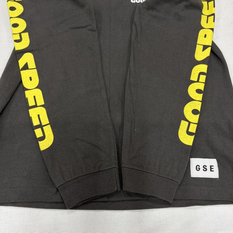 グッドスピード GOOD SPEED Tシャツ 長袖 両面 ロゴ プリント 長袖 Tシャツ ロンT ストリート M ロゴ、文字 X プリント チャコールグレー / チャコールグレー / X 黄 / イエロー / yellow X 白 / ホワイト / white メンズ USED 古着 中古 50165730