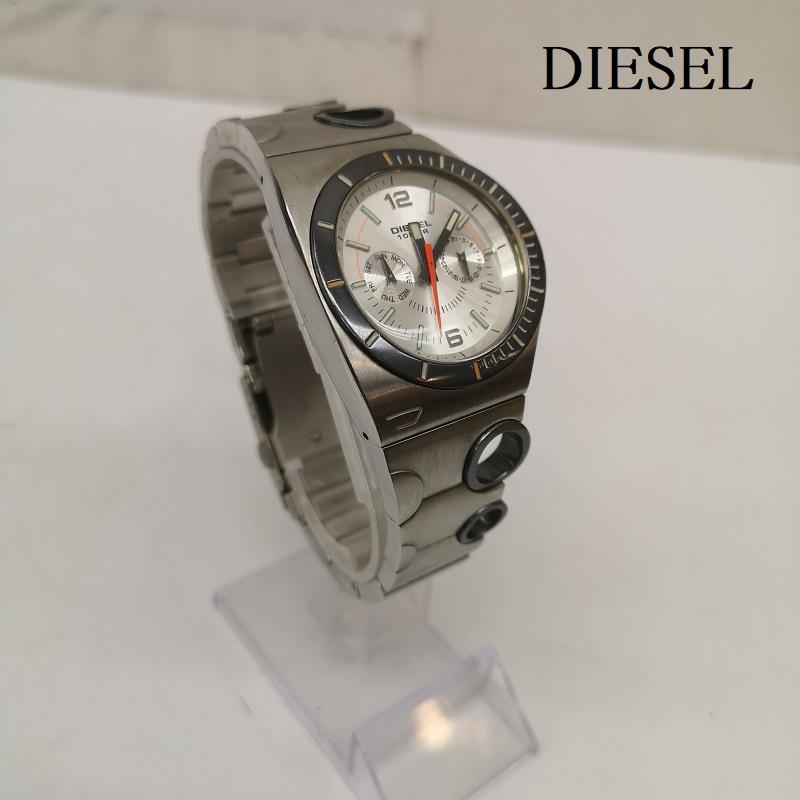 ディーゼル DIESEL 腕時計 アナログ（クォーツ式） 00s DZ-4058 左右非対称 変形デザイン フルステンレス スチール アナログ 腕時計 - 銀 / シルバー / silver color メンズ USED 古着 中古 50165733