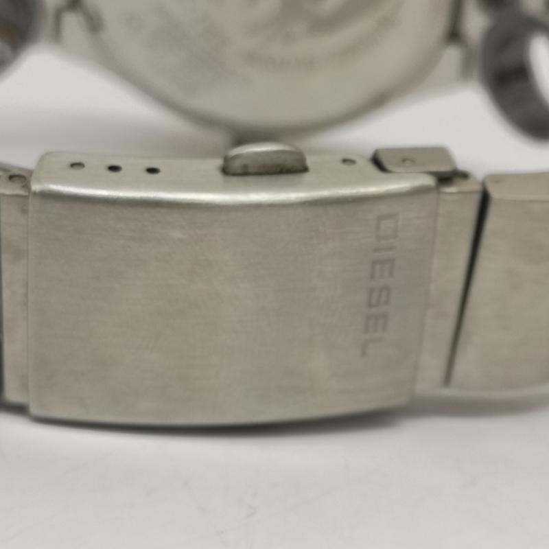 ディーゼル DIESEL 腕時計 アナログ（クォーツ式） 00s DZ-4058 左右非対称 変形デザイン フルステンレス スチール アナログ 腕時計 - 銀 / シルバー / silver color メンズ USED 古着 中古 50165733