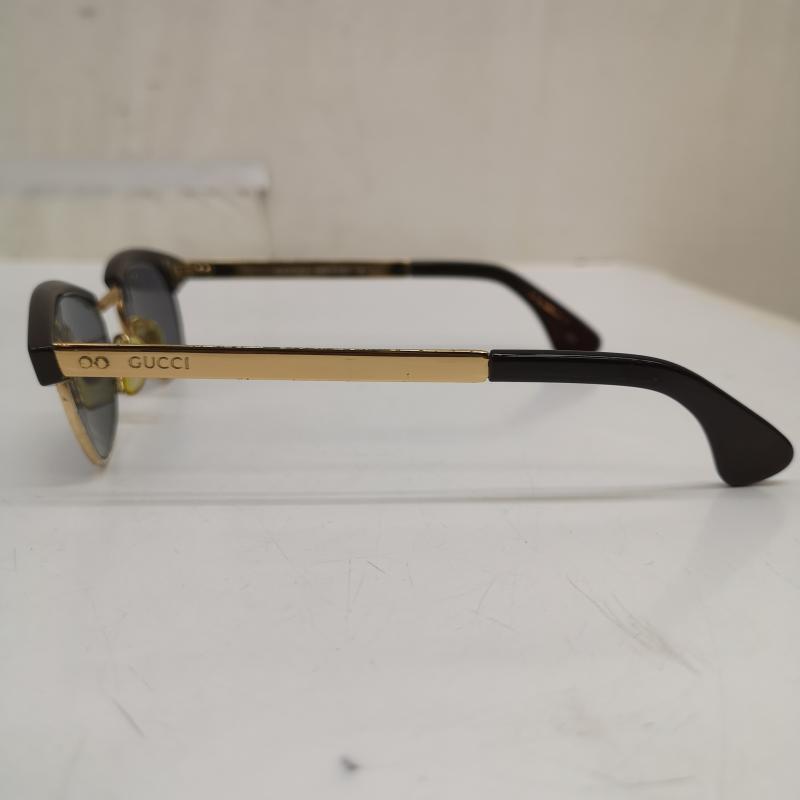 グッチ GUCCI めがね・サングラス サングラス サーモント サングラス GG1365 / S 50□19 - 茶 / ブラウン / brown X 金 / ゴールド / gold color メンズ USED 古着 中古 50165735
