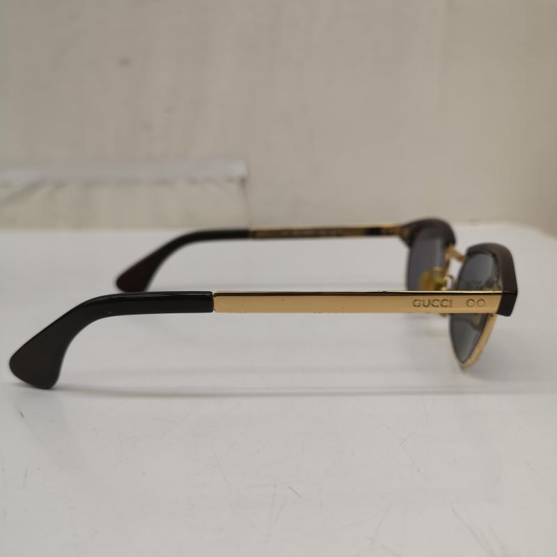 グッチ GUCCI めがね・サングラス サングラス サーモント サングラス GG1365 / S 50□19 - 茶 / ブラウン / brown X 金 / ゴールド / gold color メンズ USED 古着 中古 50165735