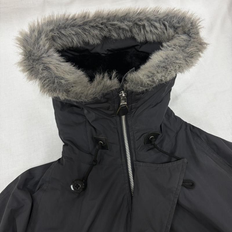 バーバリーブラックレーベル BURBERRY BLACK LABEL コート コート一般 モッズコート ミリタリー フィールドパーカー フライト ジャケット ファー N-3B ノバチェック 内側 キルティング M 無地 X チェック 黒 / ブラック / black メンズ USED 古着 中古 50165736