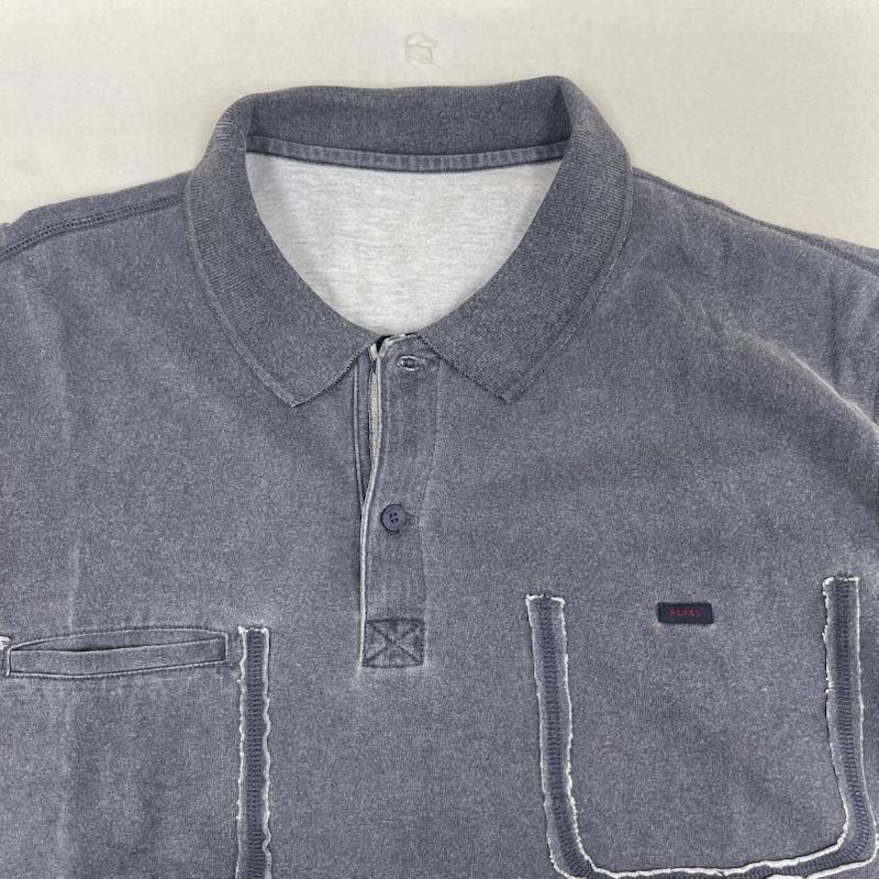 パパス PAPAS ポロシャツ 半袖 ピグメント加工 ダブルポケット 半袖 ポロシャツ d0473upl005 M 灰 / グレー / gray メンズ USED 古着 中古 50165737