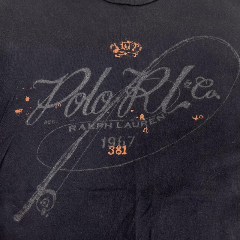 ラルフローレン RALPHLAUREN Tシャツ 半袖 Polo R.L. & Co ロゴ 染み込み プリント Tシャツ カットソー S 紺 / ネイビー / navy メンズ USED 古着 中古 50165741