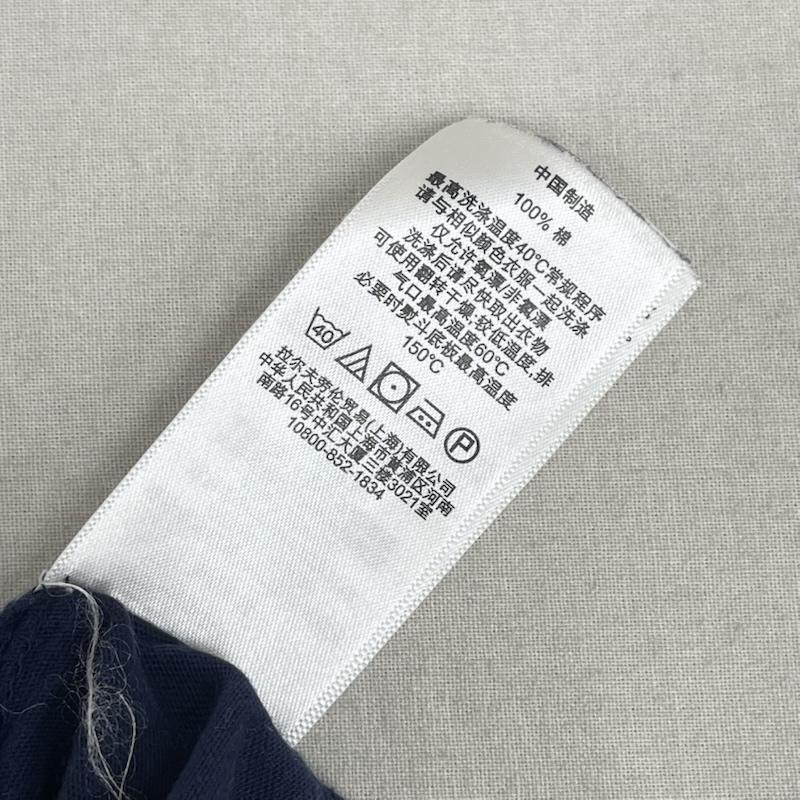 ラルフローレン RALPHLAUREN Tシャツ 半袖 Polo R.L. & Co ロゴ 染み込み プリント Tシャツ カットソー S 紺 / ネイビー / navy メンズ USED 古着 中古 50165741