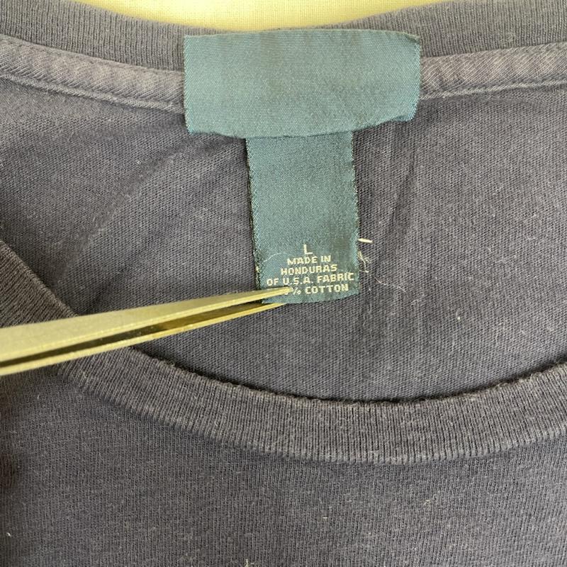 ポロバイラルフローレン Polo by RALPH LAUREN Tシャツ 半袖 ビッグポニー グラフィック 半袖 プリント Tシャツ カットソー L 紺 / ネイビー / navy メンズ USED 古着 中古 50165748
