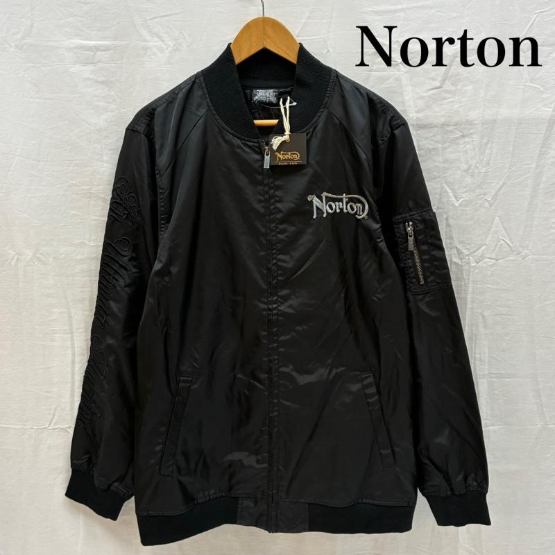 ノートン Norton ジャケット、上着 ジャンパー、ブルゾン 刺繍 ロゴ ナイロン ジップアップ ブルゾン MA-1 タイプ L メンズ USED 古着 中古 50165753